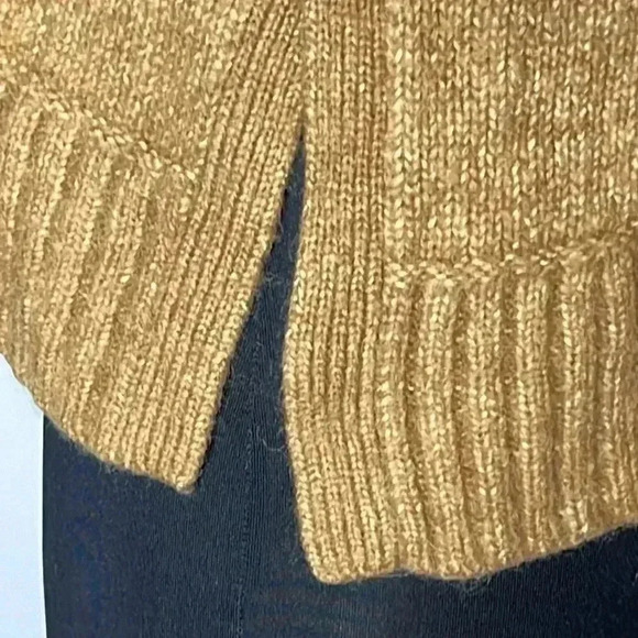 Everlane Turtleneck Long Sleeve Ribbed Detail Brown Sweater Size S - Picture 4 of 7